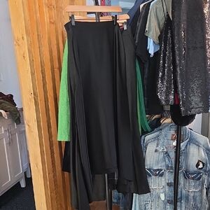 MM6 Maison Martin Margiela Asymmetrical Black Skirt